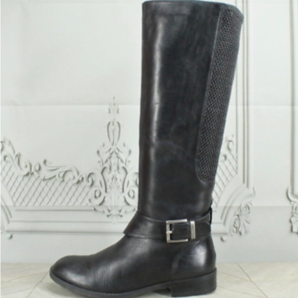 Clarks Pita Dakota 26110915 Women's Black Leather Zipper Knee High Boot- size 7